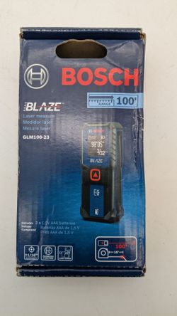 BOSCH (GLM100-23) 100-ft Blaze Laser Distance Measure.