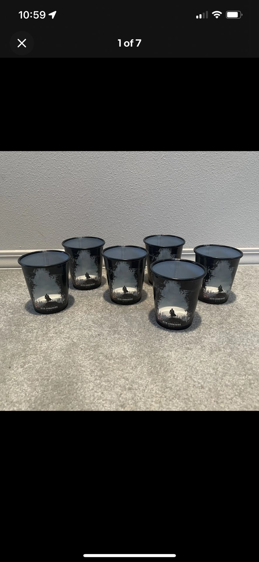 Star Trek Into Darkness Promotional Movie Cups 2013