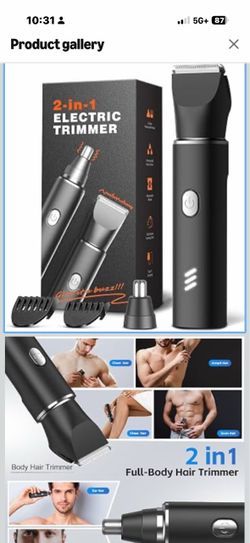 Manscape Body Hair Trimmer for Men, Waterproof Groin Trimmer, Electric Razor Ball Shaver for Chest Pubic Leg Arm Underarm Back Nose, Rechargeable Wet/