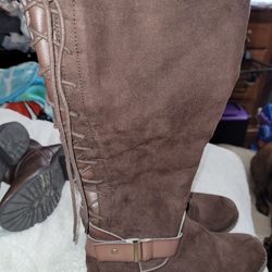 Laceup BROWN   Suede Boots SIZE 7 US  