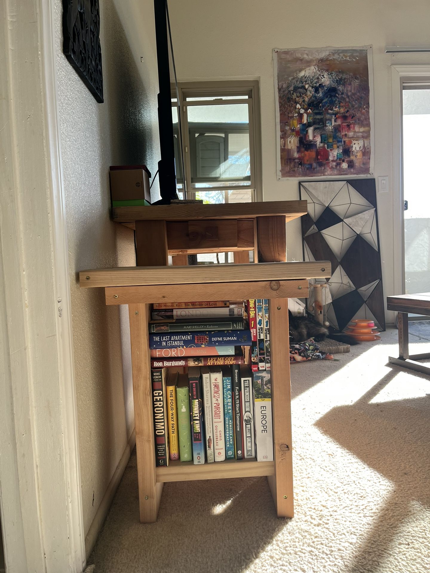 Solid Wood End Table / Book Shelf
