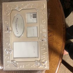 Charter Club Silver Plated Wooden baby Photo Storage Keepsake Box Album 15 x 10"