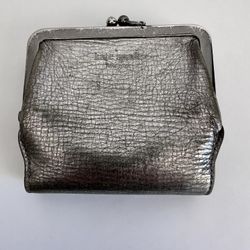 Kate Spade Small Metallic Wallet Pewter 
