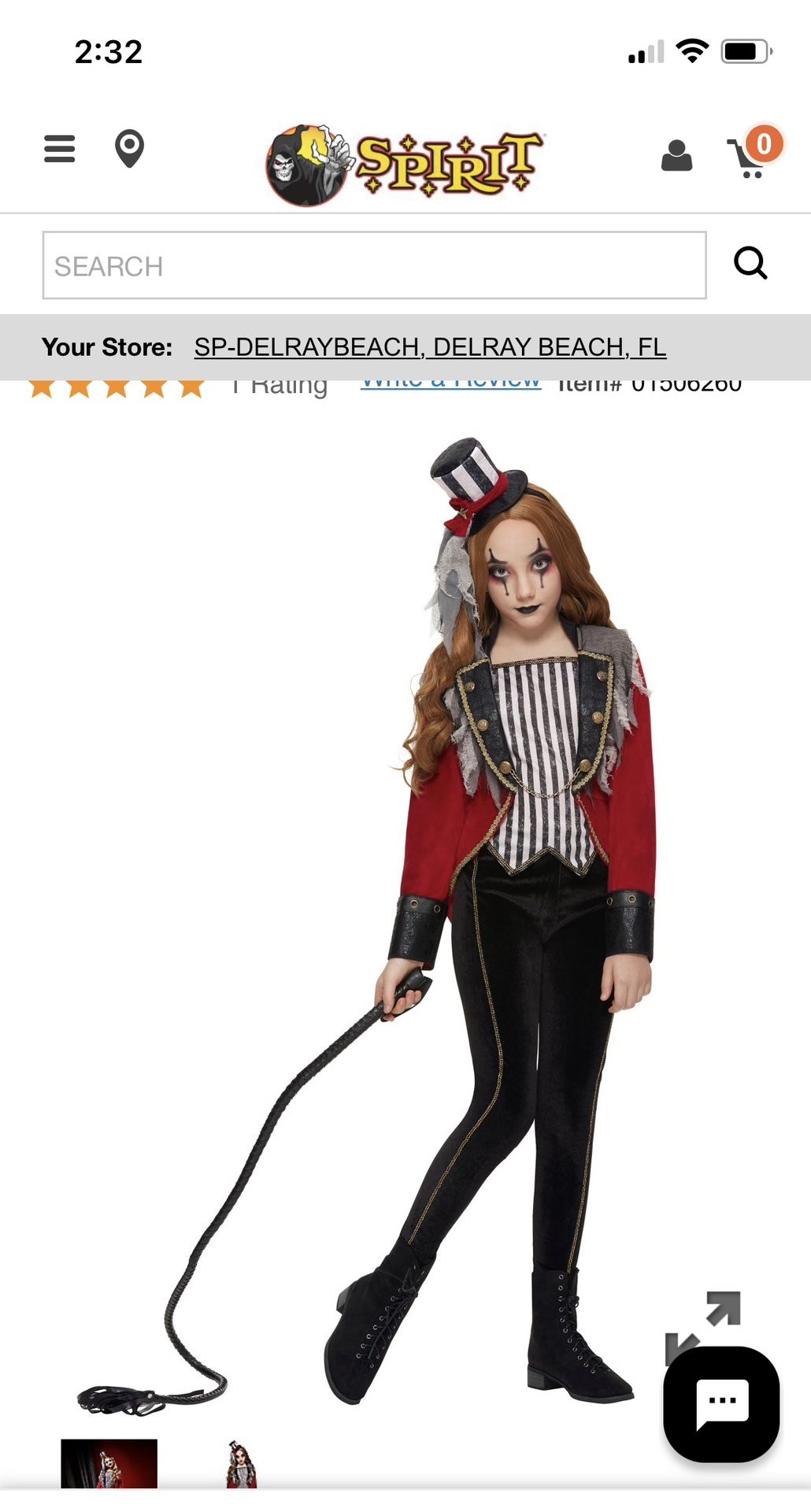 Daring Ringleader Girls Halloween Costume (Medium 8-10)