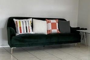 Velvet Green Sofa