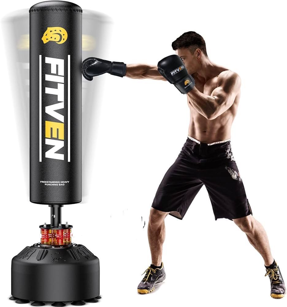 Freestanding Punching Bag Heavy Boxing Bag awith Suction Cup Base