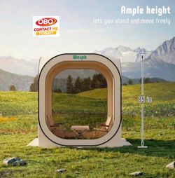 New Open Box Werph 6' x 6' Pop Up Screen Tent, ST006K Mosquito Net Gazebo, Beige