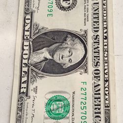 2017 A Misaligned One Dollar Bill