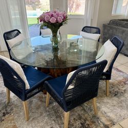  Tree Trunk Dining Table Set – $600 OBO