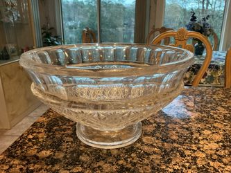 Large Crystal Punch Bowl