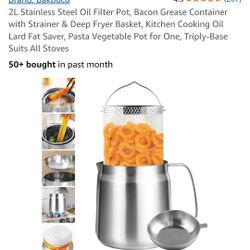 2Lt Stainless Steel Oil Filter Pot
