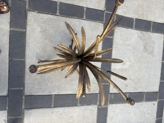 Vintage Mid-Century Hollywood Regency Gilt "Sheaf of Wheat" Side Table Base