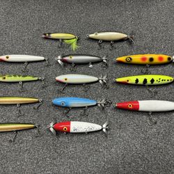 Luhr Jensen Wood Top Water Lures (Bass and Striped Bass)