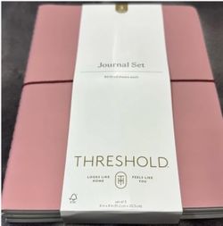 New Treshold Journal Set of 3‎ Notebooks. Pink Blue and Green. Great Gift