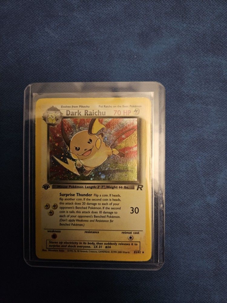 1st Edition Dark Raichu Holo