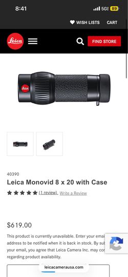 Leica Monovid 8x20 Monocular