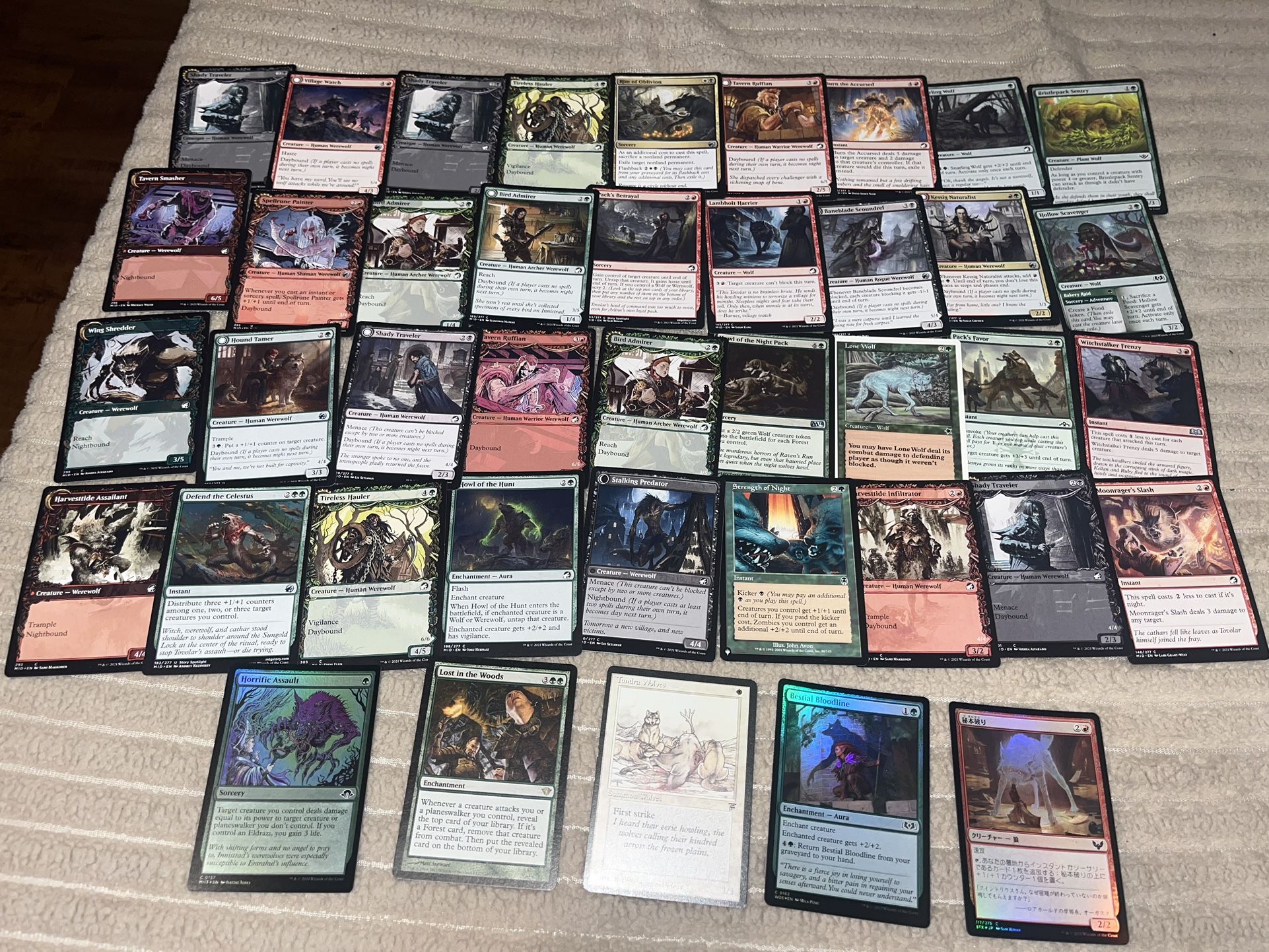 MTG Werewolf/ Wolf / Wolves Card collection magic the gathering+ ...