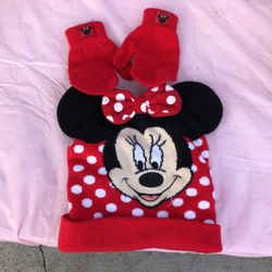 Disney Minnie Mouse Beanie And Gloves