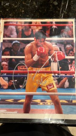 Signed autograph picture of Oscar de La Hoya