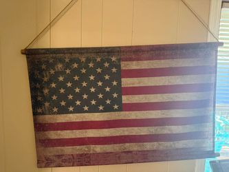 Hanging Heavy Fabric American Flag 