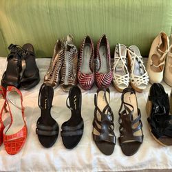 Lot Of 17 Pairs Of Shoes  9 1/2 And 10,Sizes
