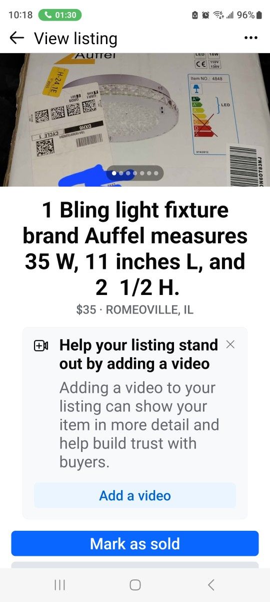 1 Flush Ceiling Light