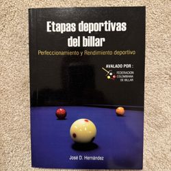 Three Cushion Billiards Book (Rare!)  Titled:  ETAPAS DEPORTIVAS DEL BILLAR, written in Spanish, but lots of colorful diagrams with numbered systems, 