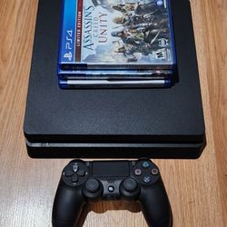 PS4 Slim Console & Games