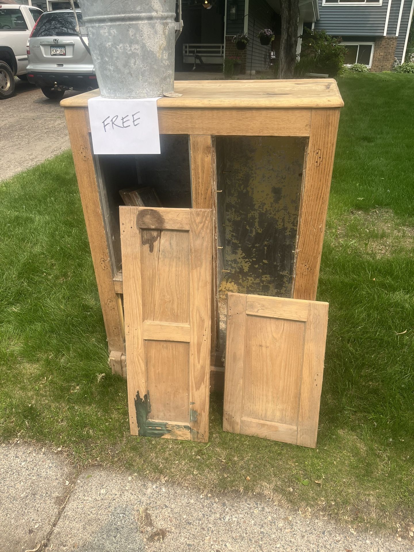 Unique Antique Ice Chest and Wash bucket