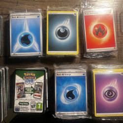 Pokemon Energy And Code Cards With Coins