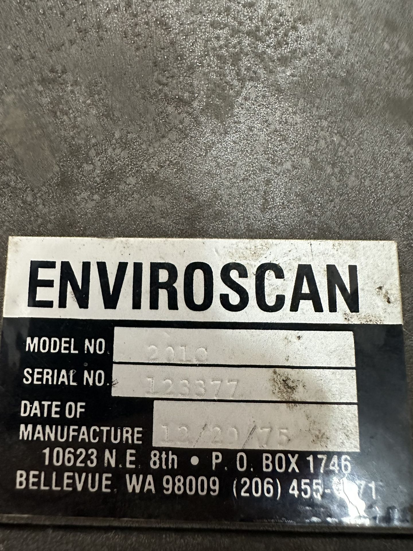 Enviroscan Chart Recorder Model 201C Untested #U5
