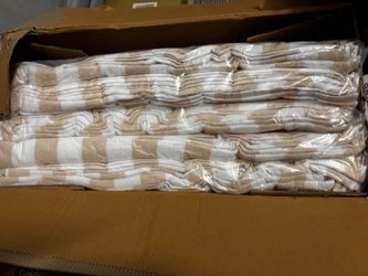 Tons of beach towels! Size 35x70 (9 unopened boxes), 12 for $50