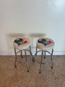 Pittsburgh Steelers Team Chrome Pair Bar Stools 28 inches Height