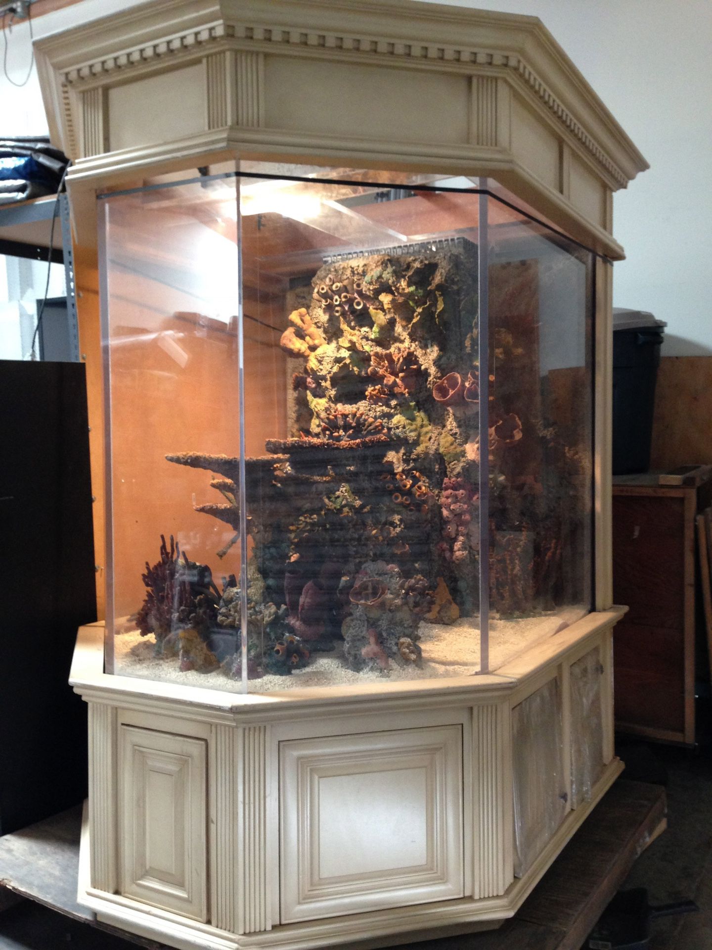 Beautiful1000 gallon acrylic fish tank reef system, saltwater fish tank.