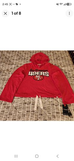 San Francisco 49ers Fanatics Women's True Classics Fleece V Neck Pullover Hoodie