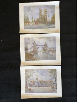 Three Scenes of London - wall art