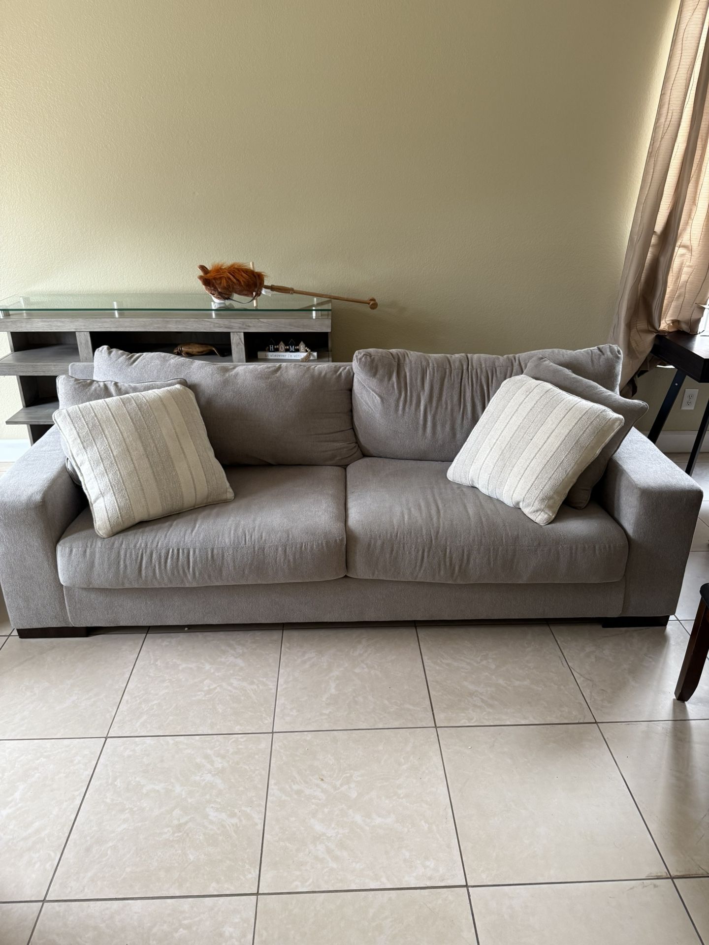 Couch W/ Cushions And Pillows