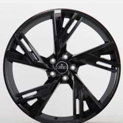 22" INCH RIMS FIT AUDI A8 A7 A6 Q8 Q7 Q5 S7 S6 SQ7 SQ5 S LINE GLOSS BLACK WHEELS