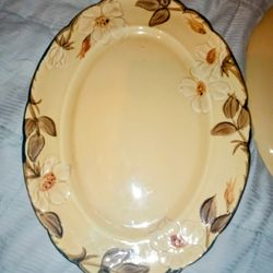Vintage Franciscan Earthenware Serving Platters "Royal Cafe" Line