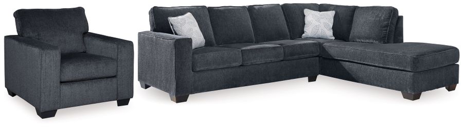 Altari Slate 2-Piece Sectional and Chair