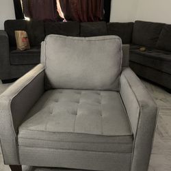 big gray chair