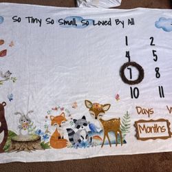 Woodland monthly milestone blanket