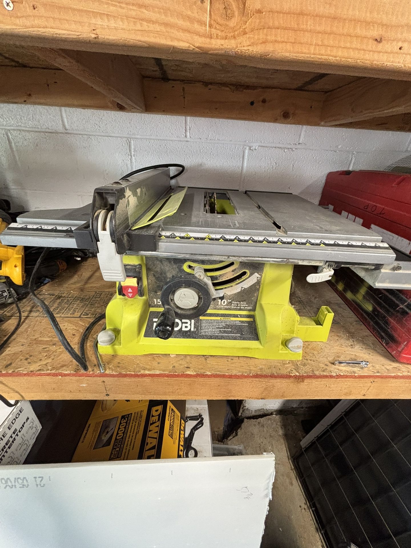 Ryobi Table Saw 10”