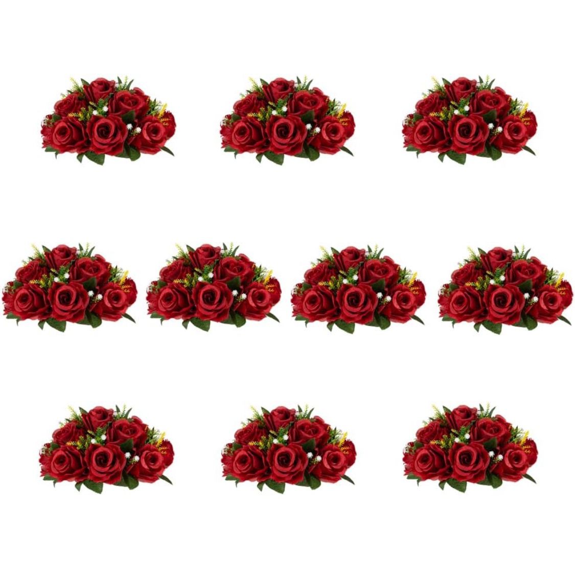 Inweder Wedding Flower Balls for Centerpieces - 10 Pcs Artificial Flower Ball Arrangement Bouquet, Fake Flowers Rose Balls for Weddings, Birthday Part