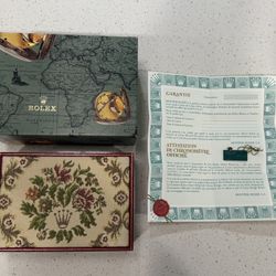 Rolex Vintage 1970’s Watch Box, Hang Tag & *Blank* Garantie Paperwork RARE