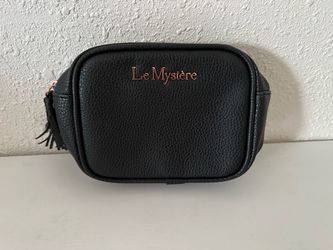 Le Mystère Black Pebbled Cosmetic Bag