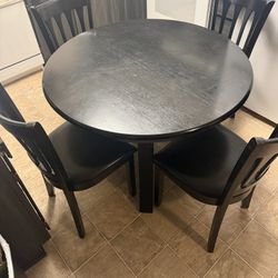 Compact Black Dining Table 