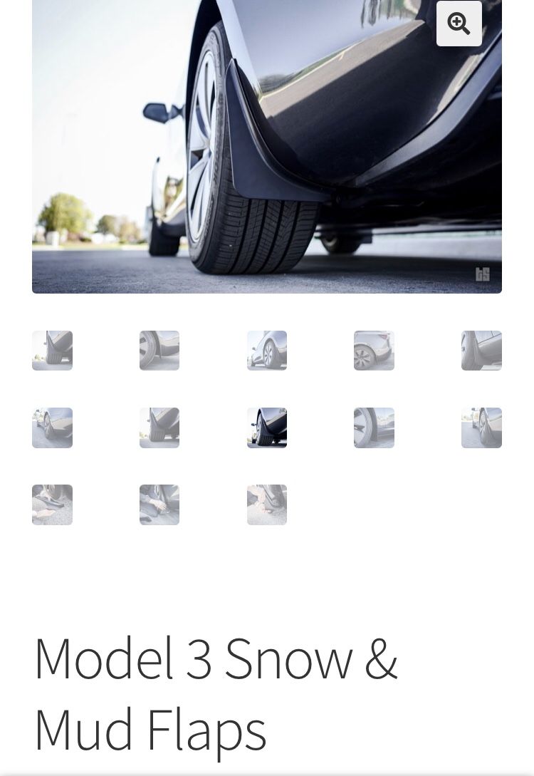 (Mud Flaps) (x4) Tesla Model 3