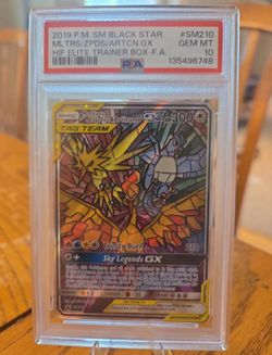 Pokemon Stained glass birds moltres articuno Zapdos tag team GX psa 10