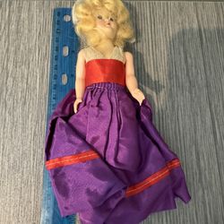 Vintage Evening Elegance Doll in Purple Gown - Glamorous Collector’s Series